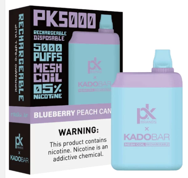 PK BRANDS PK 5000 Puffs Blueberry Peach Candy