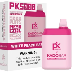 PK BRANDS PK 5000 Puffs White Peach Razz