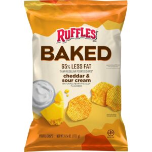 BAKED Ruffles® Cheddar & Sour Cream Flavored Potato Chips