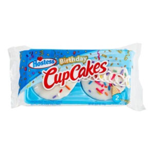 Hostess CupCakes Single Serve Birthday Dessert with Rainbow Sprinkles 2-Count 3.27 oz