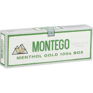 Montego Cigarettes, Gold 100’s, Menthol, Box