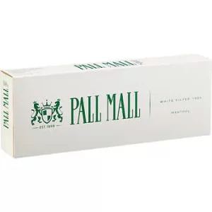Pall Mall White Cigarettes, Menthol 100’s, Box