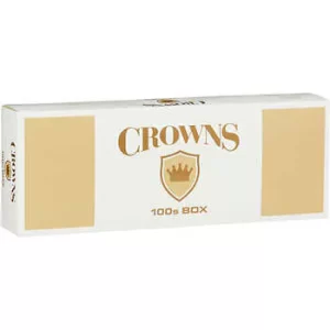 Crowns Cigarettes, Gold 100’s, Box