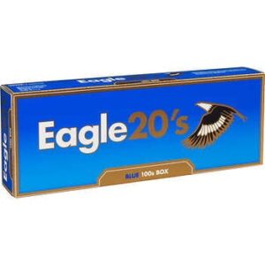 Eagle 20’s Cigarettes, Blue 100’s, Box