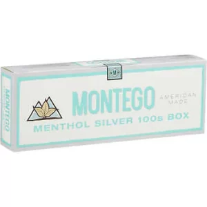 Montego Cigarettes, Silver 100’s, Menthol, Box