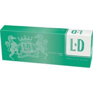 L. Ducat Cigarettes, Green 100’s, Menthol, Box