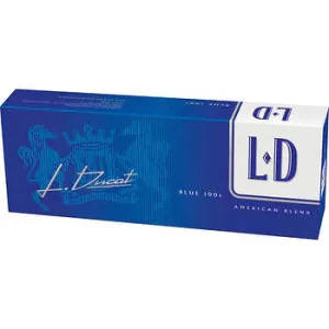 L. Ducat Cigarettes, Blue 100’s, Box