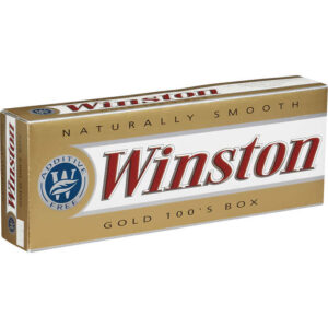 Winston Cigarettes, Gold 100’s, Flip-Top Box