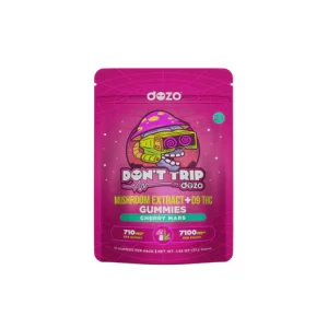 DON’T TRIP 7100MG MUSHROOM EXTRACT AND DELTA 9 THC GUMMIES BY DOZO | 10 COUNT